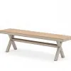 Modern Aluminum Alloy Poly Wood Board Waterproof UV Resistant Durable Lightweight Portable Dining Table Bench Outdoor Furniture
