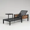 Modern Aluminum Outdoor Adjustable Chaise Lounge Sun Lounger with Cushioned Seat and Backrest Hotel Villa Use