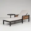 Modern Aluminum Outdoor Adjustable Chaise Lounge Sun Lounger with Cushioned Seat and Backrest Hotel Villa Use