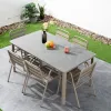 Modern Aluminum Outdoor Dining Furniture Set-Waterproof Durable Seating for Hotels Gardens Courtyards Restaurants | VANGARDEN |