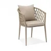 Modern Aluminum Outdoor Furniture Set Warm Tones Sofa Chairs Sintered Stone Table Courtyard Garden Weather Hotel Living Room