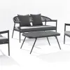 Modern Aluminum Outdoor Garden Sofa Set with PE Rattan Durable Comfortable Waterproof 1-4-Seater Furniture