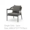 Modern Aluminum Outdoor Garden Sofa Set with PE Rattan Durable Comfortable Waterproof 1-4-Seater Furniture