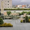 Modern Aluminum Poly Wood Outdoor Dining Set Table Chairs Waterproof UV Resistant Durable Portable Lightweight Furniture Hotel