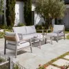 Modern Aluminum Rattan Outdoor Sofa Set Waterproof for Courtyard Apartment Hotel Living Room Furniture VANGARDEN Model