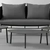 Modern Aluminum Round Outdoor Dining Table 4-person Sofa Set for Patio Garden Courtyard Modern Convertible Furniture
