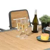 Modern Aluminum for 203x89cm Durable Lightweight Waterproof UV-Resistant Outdoor Dining Table for Hotel Park Villa Use