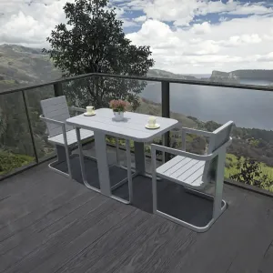 Modern American Style Wooden Dining Set with Panel Design for Cafe Restaurant Outdoor Hotel Use 2-Seater Living Room Furniture