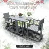 Modern American Style Wooden Dining Set with Panel Design for Cafe Restaurant Outdoor Hotel Use 2-Seater Living Room Furniture