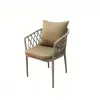 Modern Casual Outdoor Patio Restaurant Chair Woven Rope Aluminum Alloy Swivel Portable Folding Eco-Friendly Bedroom Living Room