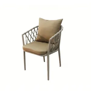 Modern Casual Outdoor Patio Restaurant Chair Woven Rope Aluminum Alloy Swivel Portable Folding Eco-Friendly Bedroom Living Room