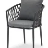 Modern Casual Outdoor Patio Restaurant Chair Woven Rope Aluminum Alloy Swivel Portable Folding Eco-Friendly Bedroom Living Room