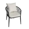 Modern Casual Outdoor Patio Restaurant Chair Woven Rope Aluminum Alloy Swivel Portable Folding Eco-Friendly Bedroom Living Room