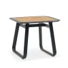 Modern Charcoal Gray Dining Table with Durable Plastic Wood Top UV-Resistant Waterproof for Hotel and Outdoor Use
