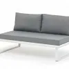 Modern Comfortable Outdoor Furniture Set Grey Sectional 6pcs Cornre Sofa Dining Set Wooden Table Patio Garden Terrace Leisure