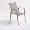 Modern Contemporary Terylene Fabric Aluminum Armchair Garden Outdoor Furniture Sets Courtyard Exterior Metal Panel Style
