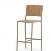 Modern Design Aluminum Poly Wood Waterproof Sun-Resistant Durable Portable Outdoor Dining Square Table Chairs 4-Piece Garden Set