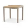 Modern Design Aluminum and Plastic Wood Waterproof Sun-Resistant Durable Square Table and Chairs 4-Piece Garden Set