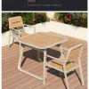 Modern Design Eco-Friendly Waterproof Durable UV-resistant Lightweight Aluminum Alloy Poly Wood Outdoor Garden Chair for Bedroom