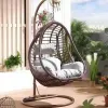 Modern Design Metal Swing Chair-Top Furniture Brand 1-Seater Optional Cushion Garden Courtyard Home Outdoor Use Park Villa 1