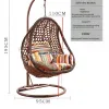 Modern Design Metal Swing Chair-Top Furniture Brand 1-Seater Optional Cushion Garden Courtyard Home Outdoor Use Park Villa 1