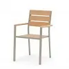 Modern Design Outdoor Dining Table Chair Set Outdoor Furniture Park Waterproof Durable UV-resistant Poly Wood Frame 7 Seating