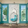 Modern Design Rattan Hanging Egg Chair Metal Outdoor Patio Furniture for Garden Balcony Villa Bedroom and Living Room