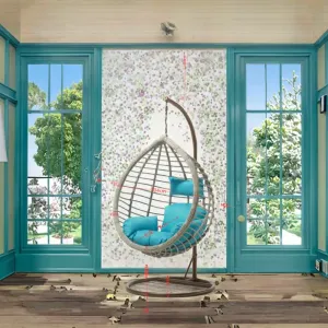 Modern Design Rattan Hanging Egg Chair Metal Outdoor Patio Furniture for Garden Balcony Villa Bedroom and Living Room