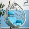 Modern Design Rattan Hanging Egg Chair Metal Outdoor Patio Furniture for Garden Balcony Villa Bedroom and Living Room