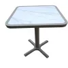 Modern Design Square Sintered Stone Panel Aluminum Frame Commercial Dining Table Set VANGARDEN VD112036A-60*60 for Restaurants