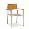 Modern Designed Outdoor Aluminum Alloy Panel Vertical Grain Garden Patio Park Colorful Dining Chair Coffee Chair