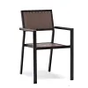Modern Designed Outdoor Aluminum Alloy Panel Vertical Grain Garden Patio Park Colorful Dining Chair Coffee Chair