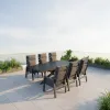 Modern Dinning Table Chairs Aluminum Outdoor Sofa Set Weather-Resistant and Waterproof for Garden Patio Balcony Dining Living