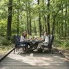 Modern Dinning Table Chairs Aluminum Outdoor Sofa Set Weather-Resistant and Waterproof for Garden Patio Balcony Dining Living