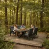Modern Dinning Table Chairs Aluminum Outdoor Sofa Set Weather-Resistant and Waterproof for Garden Patio Balcony Dining Living