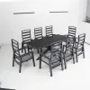 Modern Dinning Table Chairs Aluminum Outdoor Sofa Set Weather-Resistant and Waterproof for Garden Patio Balcony Dining Living