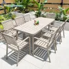 Modern Durable Aluminum Alloy Outdoor Furniture Table Chair Set Waterproof Cushion Non-Foldable 1 Year Warranty-Youyue Brand