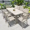 Modern Durable Aluminum Alloy Outdoor Furniture Table Chair Set Waterproof Cushion Non-Foldable 1 Year Warranty-Youyue Brand