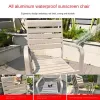 Modern Durable Aluminum Alloy Outdoor Furniture Table Chair Set Waterproof Cushion Non-Foldable 1 Year Warranty-Youyue Brand