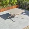Modern Durable Aluminum Alloy Slate Panel Foldable Dining Table for Outdoor Indoor Use
