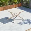 Modern Durable Aluminum Alloy Slate Panel Foldable Dining Table for Outdoor Indoor Use
