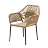 Modern Durable Aluminum Frame 2-Seater Courtyard Outdoor Table Chair Set Custom Umbrella Combination PE Rattan Furniture