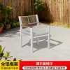Modern Durable Aluminum Metal Outdoor Dining Table Chair Set with Waterproof Cushions for Hotels Courtyards General Outdoor Use