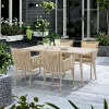 Modern Durable Aluminum Outdoor Furniture Set Warm Tones Sofa Chairs 4-Piece Aluminum Table Living Room Courtyard Garden Weather