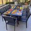 Modern Durable Metal All Aluminum Alloy Panel Outdoor Tables Waterproof Garden Leisure Furniture for Courtyard Villa Youyue HW9