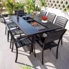 Modern Durable Metal All Aluminum Alloy Panel Outdoor Tables Waterproof Garden Leisure Furniture for Courtyard Villa Youyue HW9