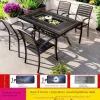 Modern Durable Metal All Aluminum Alloy Panel Outdoor Tables Waterproof Garden Leisure Furniture for Courtyard Villa Youyue HW9