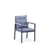 Modern Durable Outdoor Furniture Set Grey Sectional Sofa Aluminum Table Chairs Dining Garden Leisure Living Room Courtyard Hotel