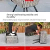 Modern Durable Outdoor Leisure Aluminum Alloy Panel Table Chair Combination Waterproof Cushion Sunscreen Courtyard Garden Rock