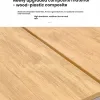 Modern Durable Outdoor Loran Patio Dining Set Plastic Wood Tabletop Aluminum Frame Rattan Back Chairs Fabric Cushions 6 Pieces